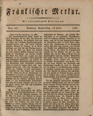 Fränkischer Merkur (Bamberger Zeitung) Donnerstag 10. Juni 1830