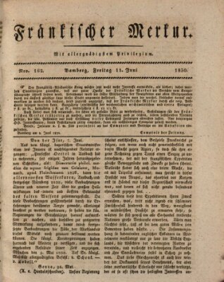 Fränkischer Merkur (Bamberger Zeitung) Freitag 11. Juni 1830