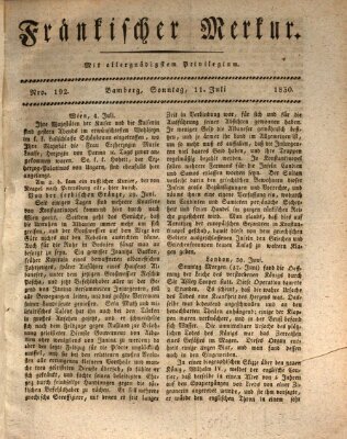 Fränkischer Merkur (Bamberger Zeitung) Sonntag 11. Juli 1830