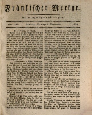 Fränkischer Merkur (Bamberger Zeitung) Montag 6. September 1830