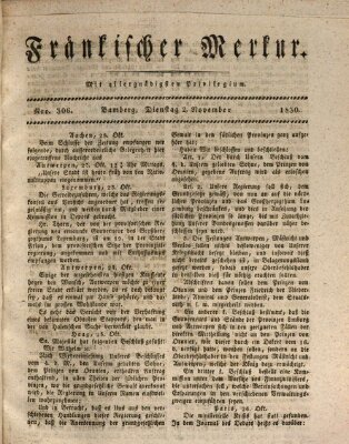 Fränkischer Merkur (Bamberger Zeitung) Dienstag 2. November 1830