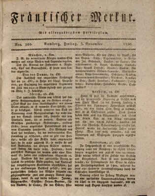 Fränkischer Merkur (Bamberger Zeitung) Freitag 5. November 1830