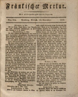 Fränkischer Merkur (Bamberger Zeitung) Mittwoch 10. November 1830