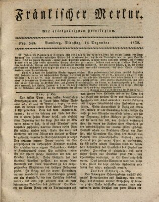 Fränkischer Merkur (Bamberger Zeitung) Dienstag 14. Dezember 1830