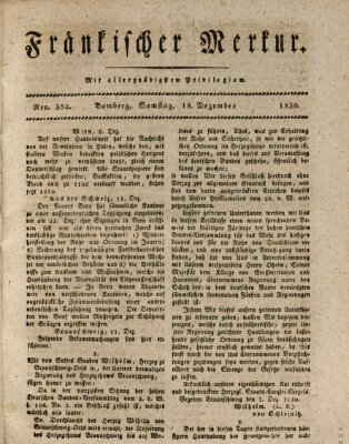 Fränkischer Merkur (Bamberger Zeitung) Samstag 18. Dezember 1830