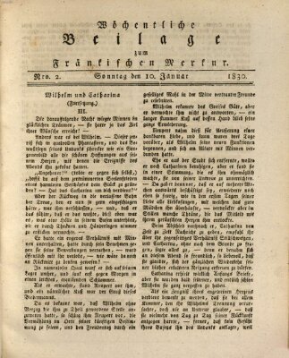 Fränkischer Merkur (Bamberger Zeitung) Sonntag 10. Januar 1830