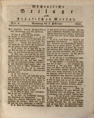 Fränkischer Merkur (Bamberger Zeitung) Sonntag 7. Februar 1830