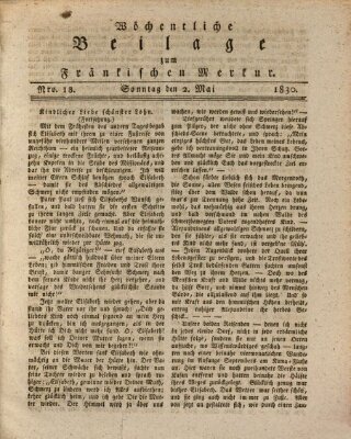 Fränkischer Merkur (Bamberger Zeitung) Sonntag 2. Mai 1830