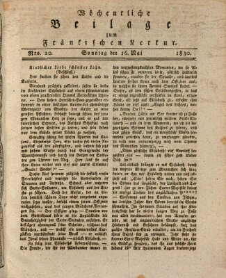 Fränkischer Merkur (Bamberger Zeitung) Sonntag 16. Mai 1830