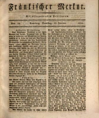 Fränkischer Merkur (Bamberger Zeitung) Samstag 22. Januar 1831