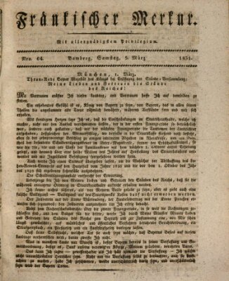 Fränkischer Merkur (Bamberger Zeitung) Samstag 5. März 1831