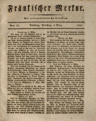 Fränkischer Merkur (Bamberger Zeitung) Dienstag 8. März 1831