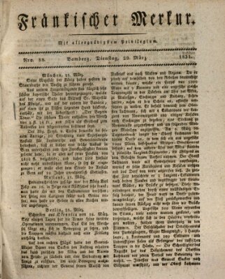 Fränkischer Merkur (Bamberger Zeitung) Dienstag 29. März 1831