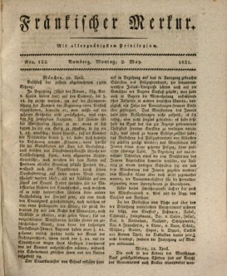 Fränkischer Merkur (Bamberger Zeitung) Montag 2. Mai 1831