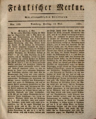 Fränkischer Merkur (Bamberger Zeitung) Freitag 13. Mai 1831