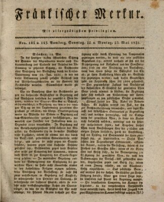 Fränkischer Merkur (Bamberger Zeitung) Montag 23. Mai 1831