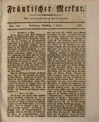 Fränkischer Merkur (Bamberger Zeitung) Dienstag 7. Juni 1831