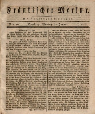 Fränkischer Merkur (Bamberger Zeitung) Montag 30. Januar 1832