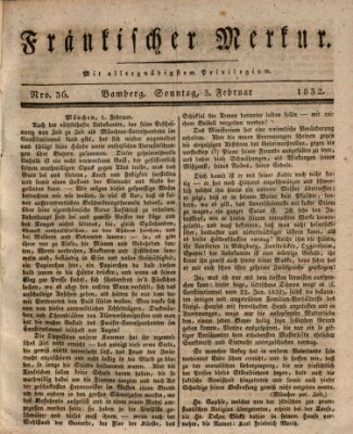 Fränkischer Merkur (Bamberger Zeitung) Sonntag 5. Februar 1832