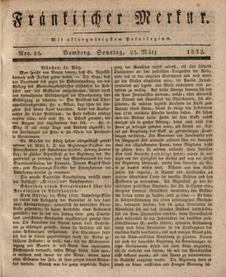 Fränkischer Merkur (Bamberger Zeitung) Sonntag 25. März 1832