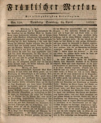 Fränkischer Merkur (Bamberger Zeitung) Sonntag 29. April 1832