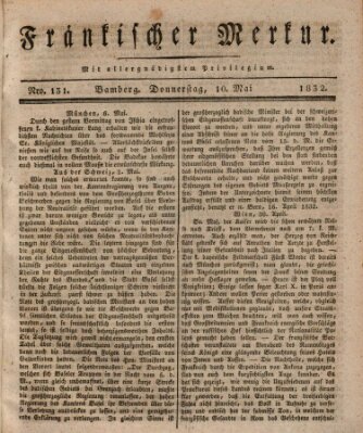 Fränkischer Merkur (Bamberger Zeitung) Donnerstag 10. Mai 1832