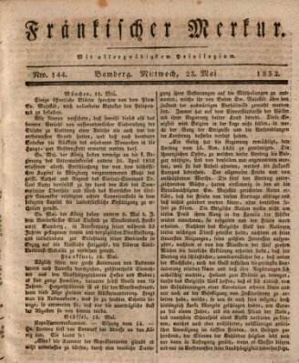 Fränkischer Merkur (Bamberger Zeitung) Mittwoch 23. Mai 1832