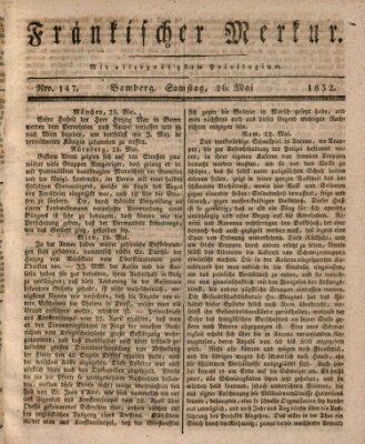 Fränkischer Merkur (Bamberger Zeitung) Samstag 26. Mai 1832