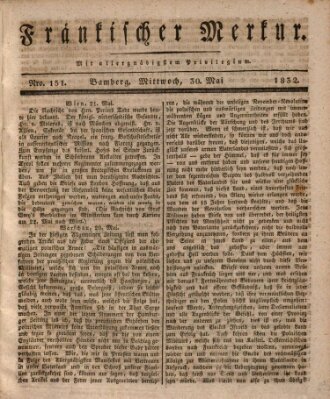 Fränkischer Merkur (Bamberger Zeitung) Mittwoch 30. Mai 1832