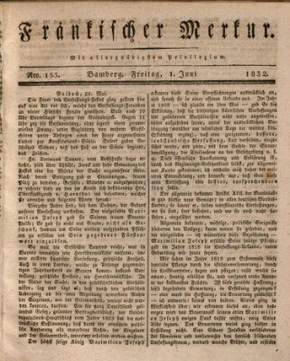 Fränkischer Merkur (Bamberger Zeitung) Freitag 1. Juni 1832