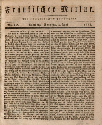 Fränkischer Merkur (Bamberger Zeitung) Sonntag 3. Juni 1832