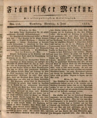 Fränkischer Merkur (Bamberger Zeitung) Montag 4. Juni 1832