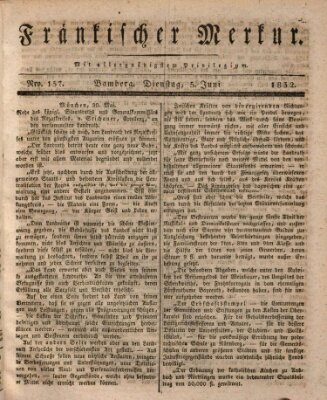 Fränkischer Merkur (Bamberger Zeitung) Dienstag 5. Juni 1832