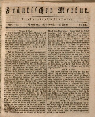 Fränkischer Merkur (Bamberger Zeitung) Mittwoch 13. Juni 1832