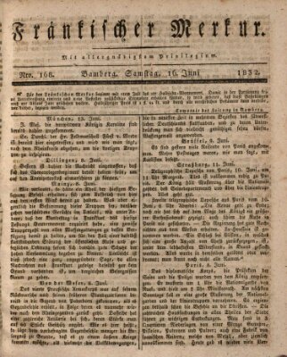 Fränkischer Merkur (Bamberger Zeitung) Samstag 16. Juni 1832