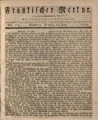 Fränkischer Merkur (Bamberger Zeitung) Freitag 22. Juni 1832