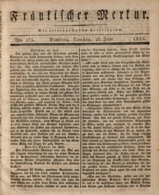 Fränkischer Merkur (Bamberger Zeitung) Samstag 23. Juni 1832