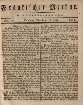 Fränkischer Merkur (Bamberger Zeitung) Dienstag 26. Juni 1832