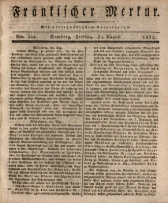 Fränkischer Merkur (Bamberger Zeitung) Freitag 31. August 1832