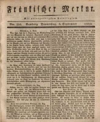 Fränkischer Merkur (Bamberger Zeitung) Donnerstag 6. September 1832