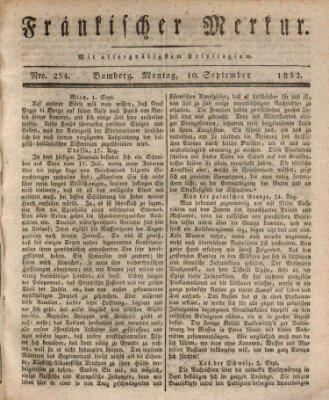 Fränkischer Merkur (Bamberger Zeitung) Montag 10. September 1832