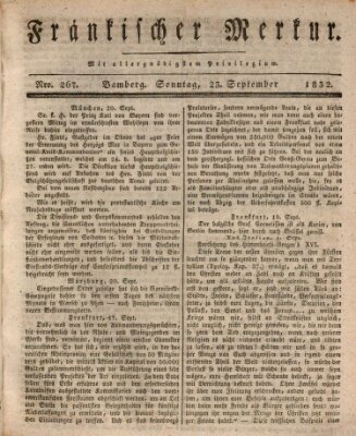 Fränkischer Merkur (Bamberger Zeitung) Sonntag 23. September 1832