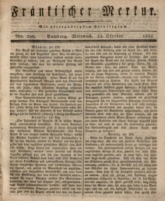 Fränkischer Merkur (Bamberger Zeitung) Mittwoch 24. Oktober 1832