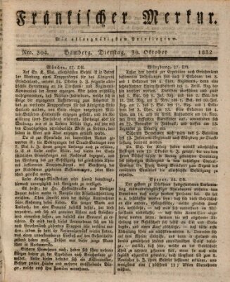 Fränkischer Merkur (Bamberger Zeitung) Dienstag 30. Oktober 1832