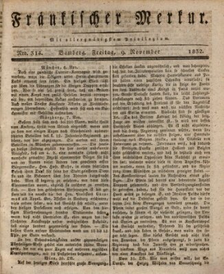 Fränkischer Merkur (Bamberger Zeitung) Freitag 9. November 1832