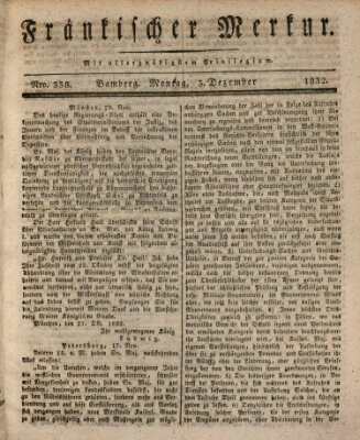 Fränkischer Merkur (Bamberger Zeitung) Montag 3. Dezember 1832