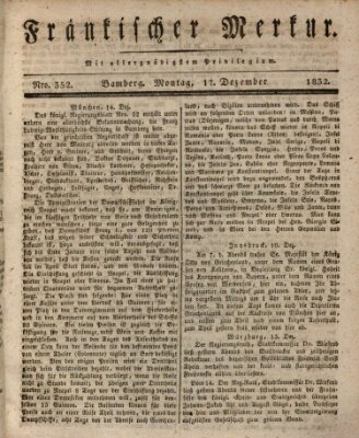 Fränkischer Merkur (Bamberger Zeitung) Montag 17. Dezember 1832