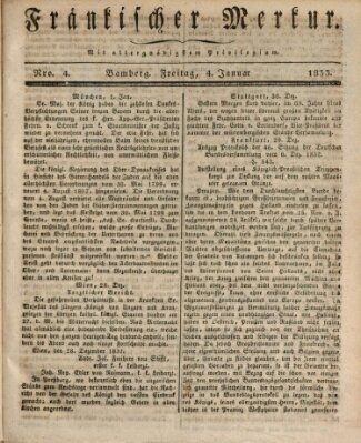 Fränkischer Merkur (Bamberger Zeitung) Freitag 4. Januar 1833