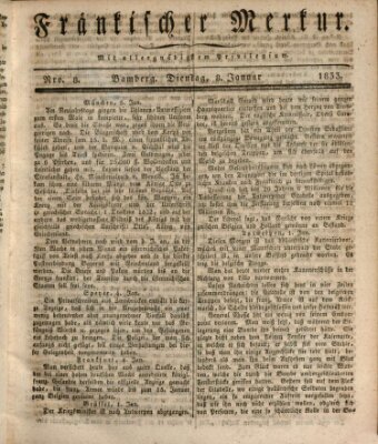 Fränkischer Merkur (Bamberger Zeitung) Dienstag 8. Januar 1833