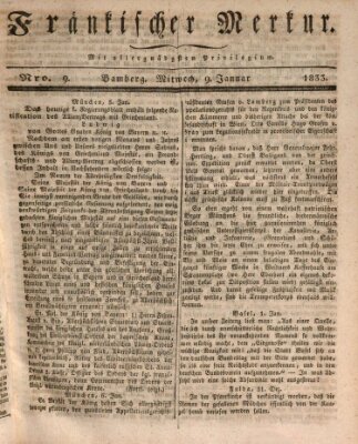 Fränkischer Merkur (Bamberger Zeitung) Mittwoch 9. Januar 1833